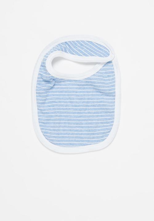 Pop Candy - 2 pack bib - blue & grey