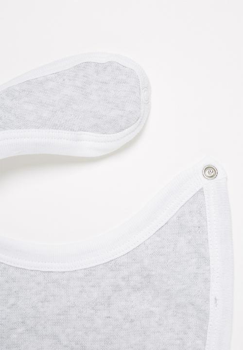 Pop Candy - 2 pack bib - blue & grey