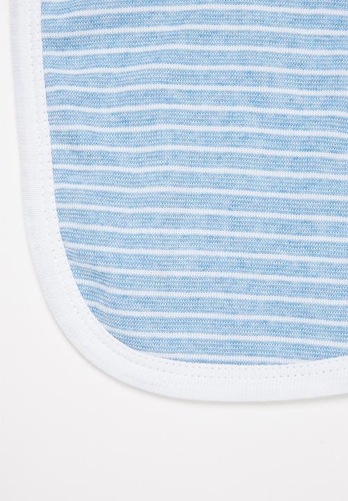 Pop Candy - 2 pack bib - blue & grey