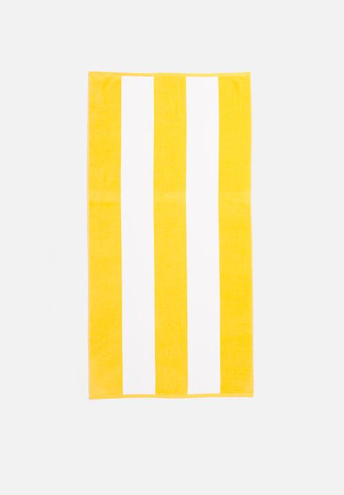 Linen House - Cabana beach towel - yellow