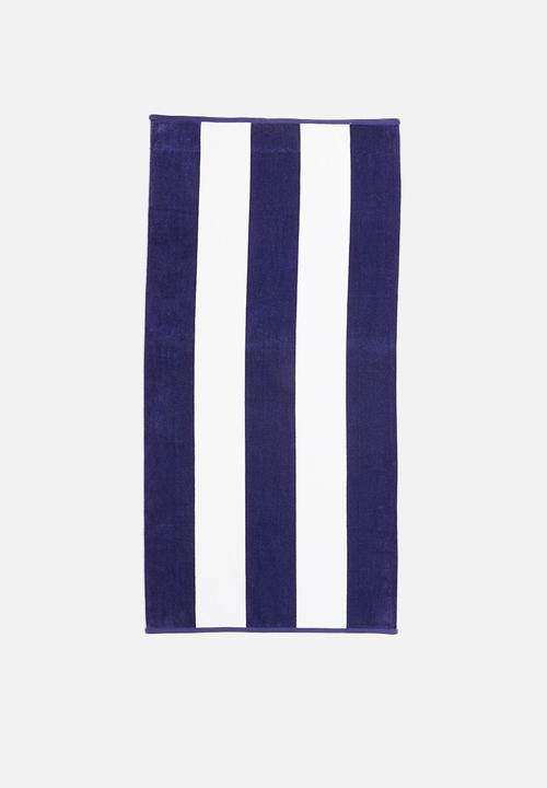Linen House - Cabana beach towel - navy