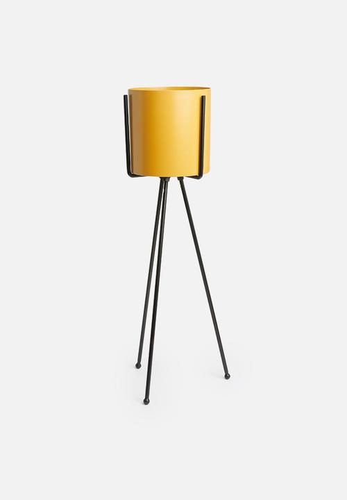 Sixth Floor - Lana planter with stand - yellow