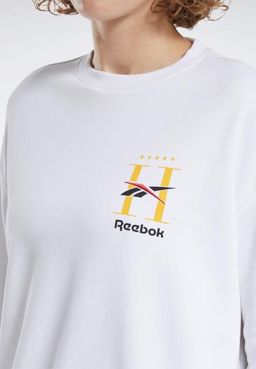 Reebok - Cl gp hotel crew neck sweat top - white