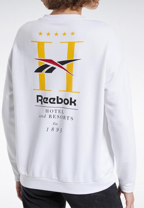 Reebok - Cl gp hotel crew neck sweat top - white