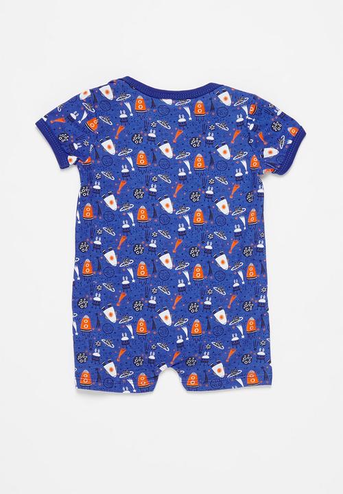 Pop Candy - Baby boys space romper - blue