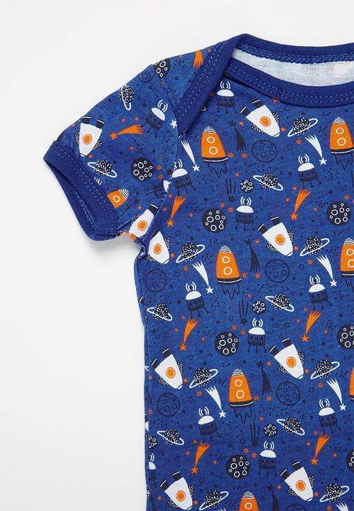 Pop Candy - Baby boys space romper - blue