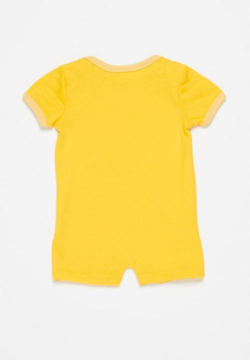 Pop Candy - Party bear romper - yellow