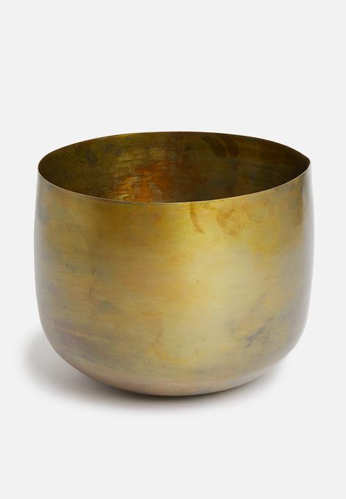 Sixth Floor - Brass flowerpot - bronze 
