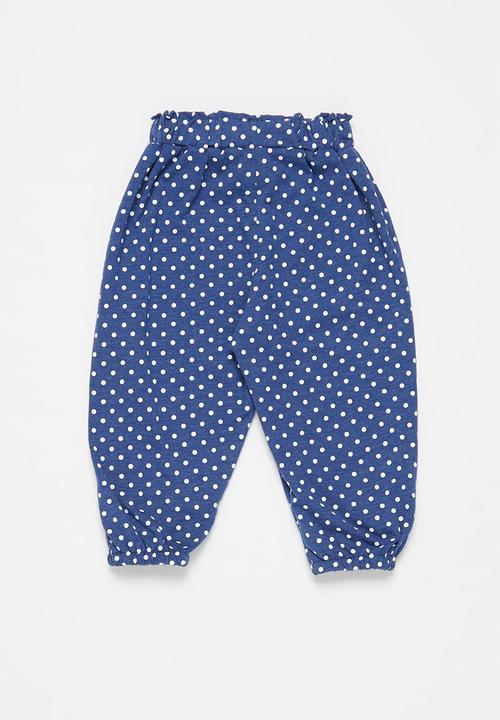 Pop Candy - Girls polka dot pants - navy