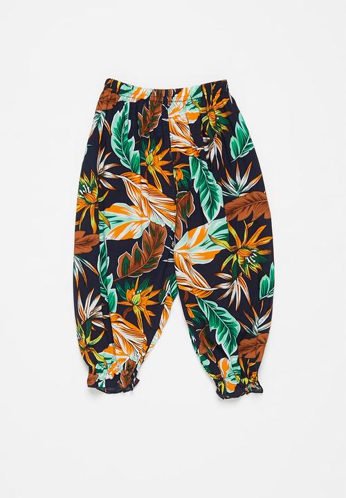 Pop Candy - Girls floral cuff pants - multi