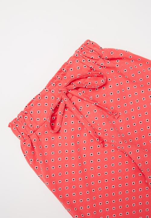 Pop Candy - Girls printed pants - coral