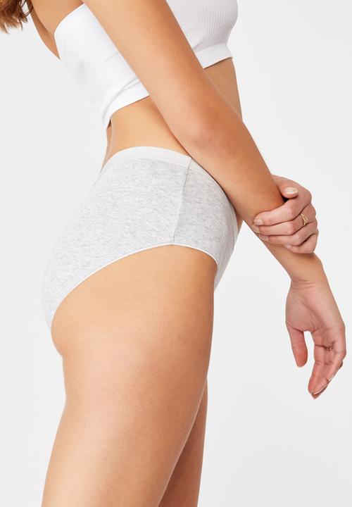 Cotton On - Cotton boyleg brief - grey marle rib