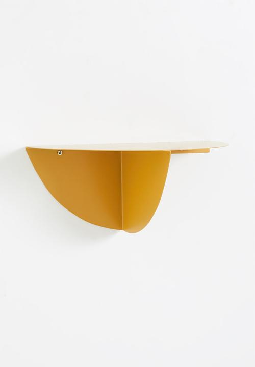 Sixth Floor - Halfmoon wall shelf - mustard