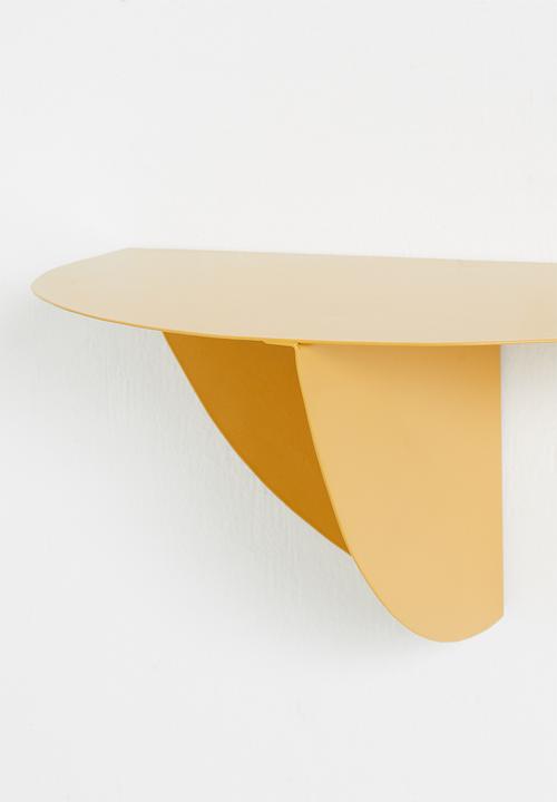 Sixth Floor - Halfmoon wall shelf - mustard
