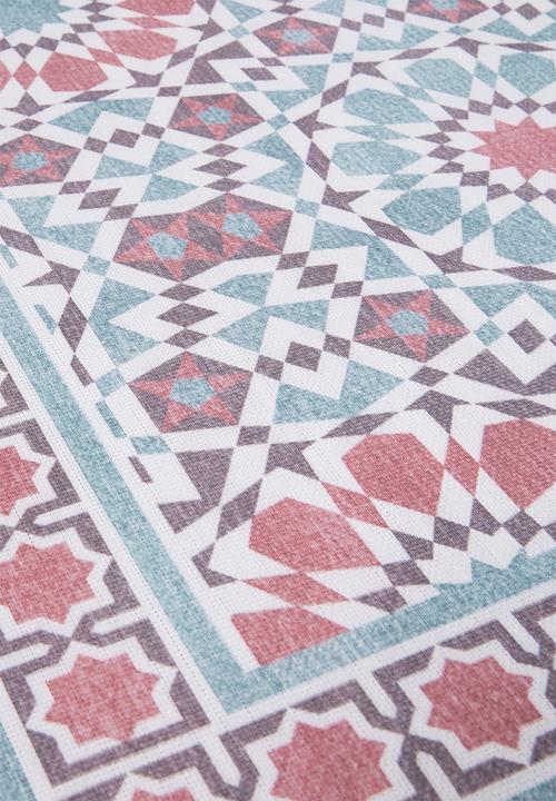 Fotakis - Tiled vinyl kitchen runner - multi