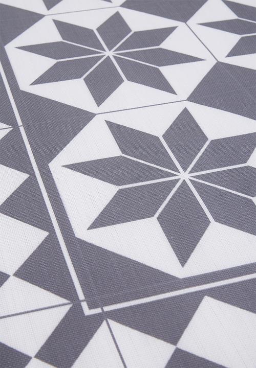 Fotakis - Geo star vinyl kitchen runner - black
