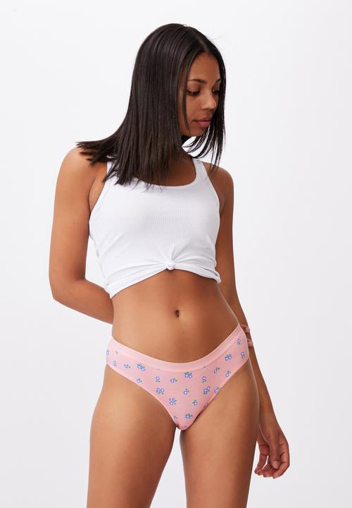 Cotton On - Cotton brasiliano brief - 90s toss ditsy peach parfait