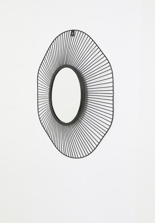 Sixth Floor - Hand made wire mirror - black