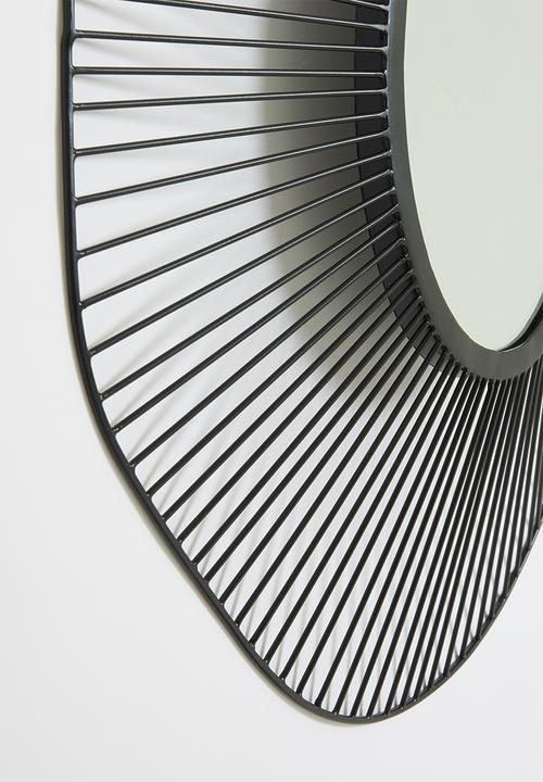 Sixth Floor - Hand made wire mirror - black