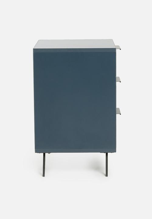 Sixth Floor - Oliver 3 drawer storage - blue