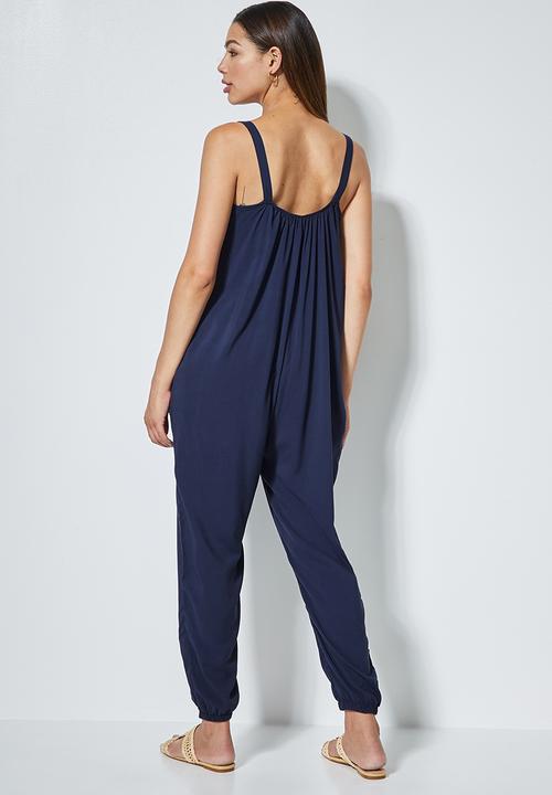 edit - Oversized woven jumpsuit - navy