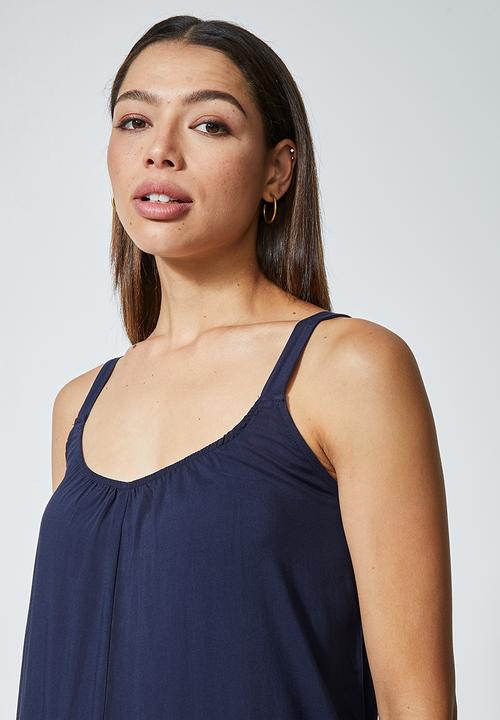 edit - Oversized woven jumpsuit - navy