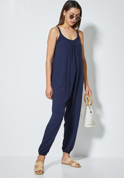 edit - Oversized woven jumpsuit - navy
