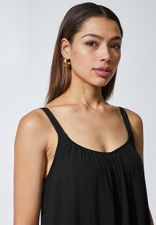 edit - Oversized woven jumpsuit - black