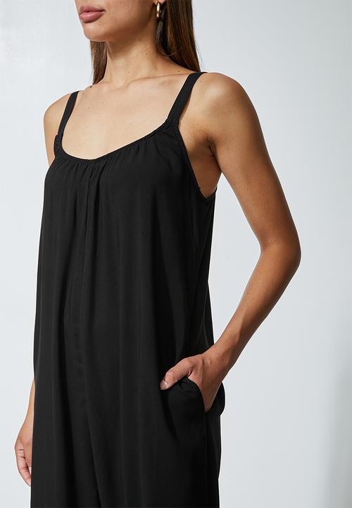 edit - Oversized woven jumpsuit - black