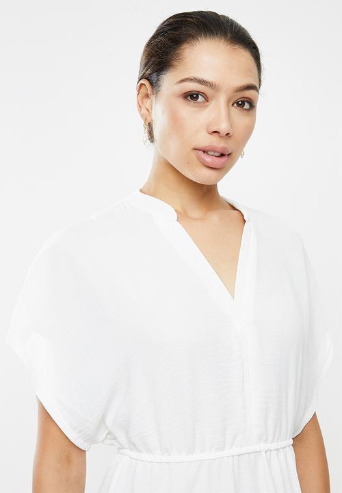 edit - Textured mandarin tunic - milk