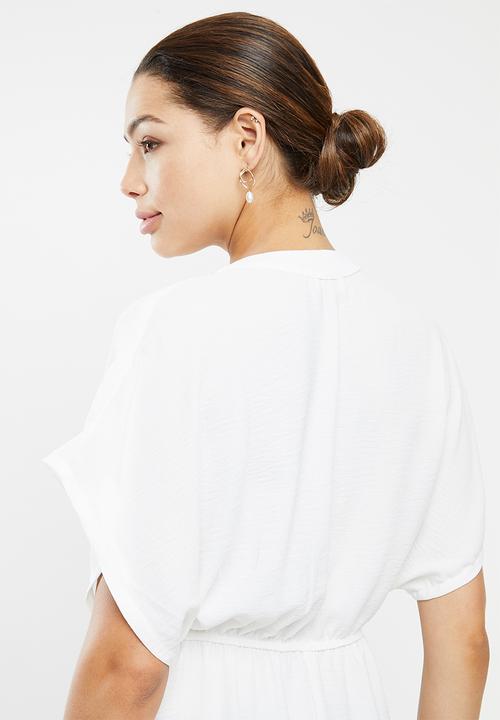 edit - Textured mandarin tunic - milk