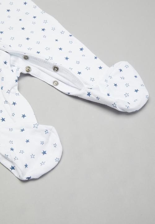 Pop Candy - Baby boys 8 piece set - baby blue & white