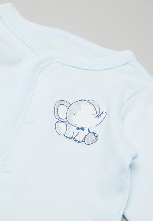 Pop Candy - Baby boys 8 piece set - baby blue & white