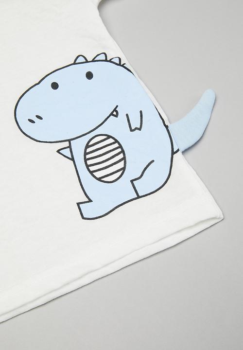 Pop Candy - Dino tee & shorts set - white & black