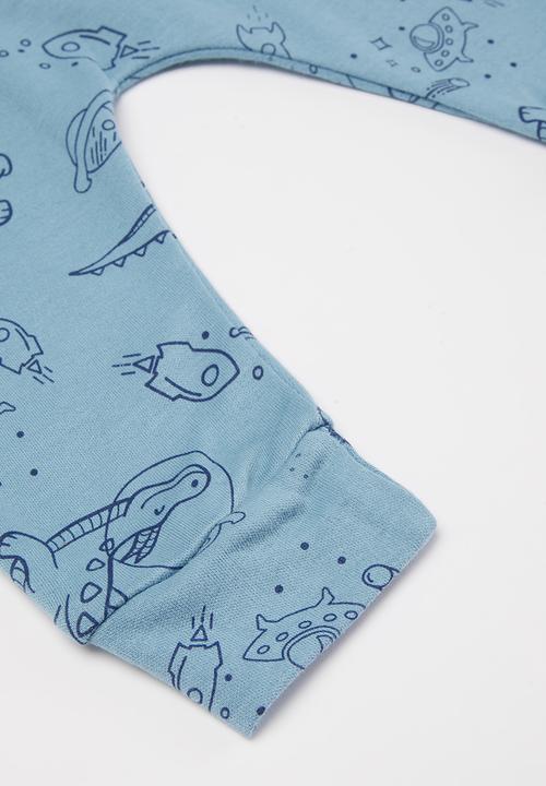 Pop Candy - Baby boys printed pants - blue