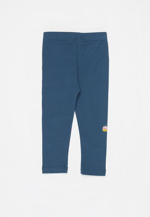 Pop Candy - Girls unicorn leggings - navy