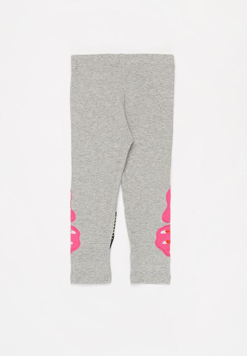 Pop Candy - Girls butterfly leggings - grey