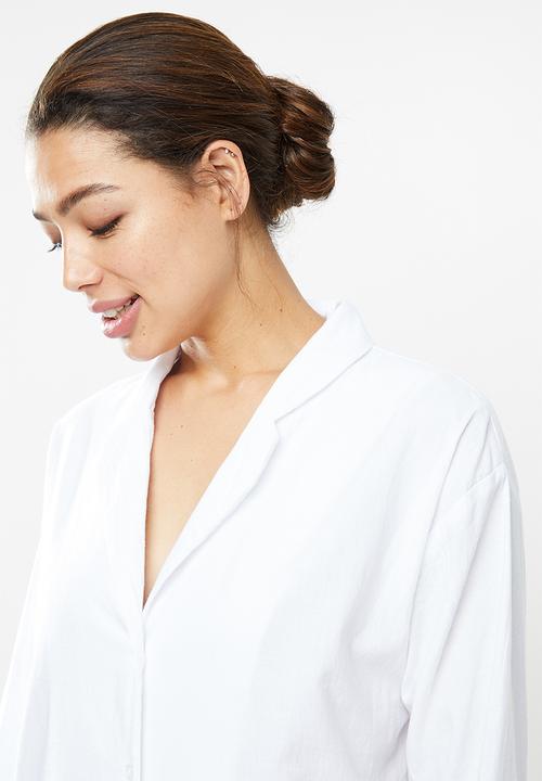 Superbalist - 100% cotton sleep shirt - white
