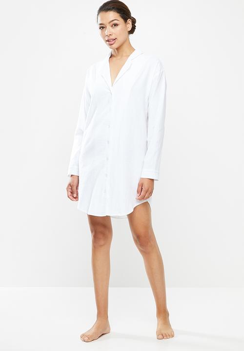 Superbalist - 100% cotton sleep shirt - white