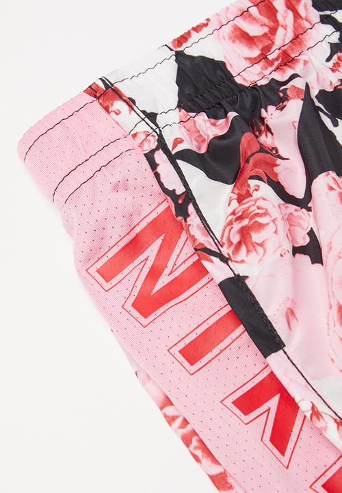 Nike - Nike girls tokyo floral all over print tempo short - pink & black 