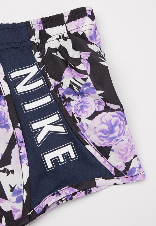 Nike - Nike girls tokyo floral all over print tempo short - purple & navy 