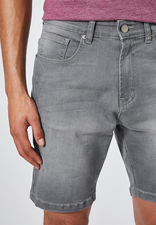 Superbalist - Boston slim denim short - grey