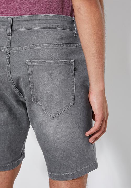 Superbalist - Boston slim denim short - grey