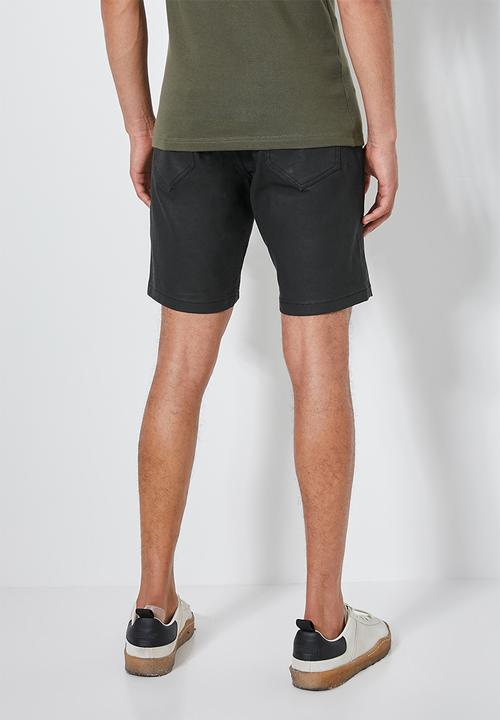 Superbalist - Boston slim denim short - black