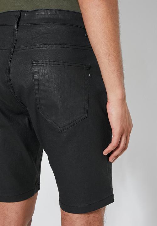 Superbalist - Boston slim denim short - black