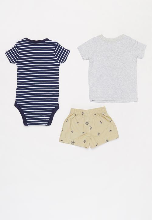 Pop Candy - Bodysuit, tee & shorts set - multi