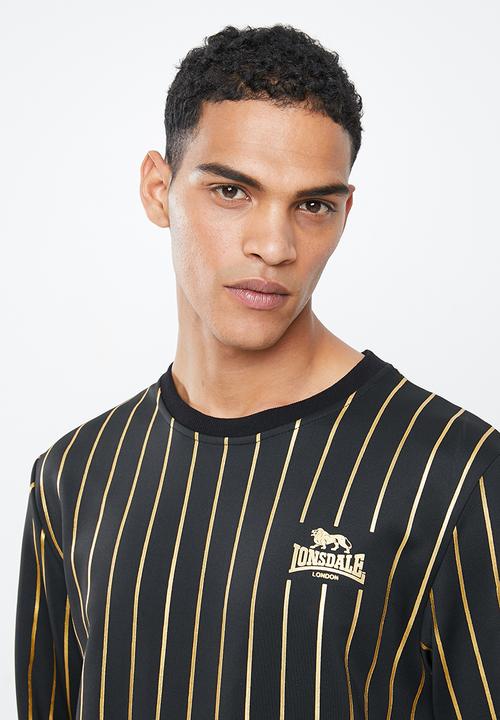 Lonsdale - Striped trackset - black & gold