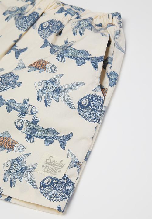 Sticky Fudge - Boys fish shorts - multi
