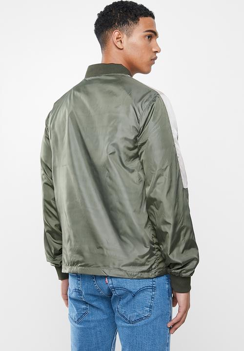Lonsdale - Utility track top - olive & stone