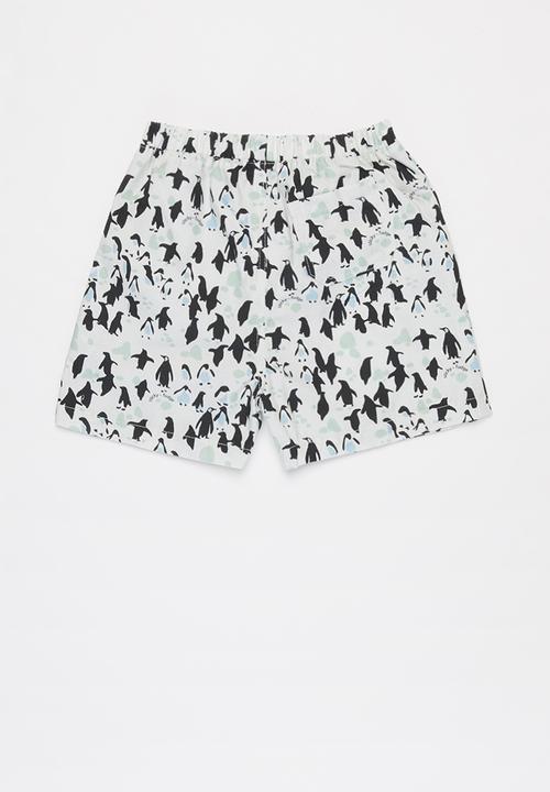 Sticky Fudge - Boys penguin shorts - multi